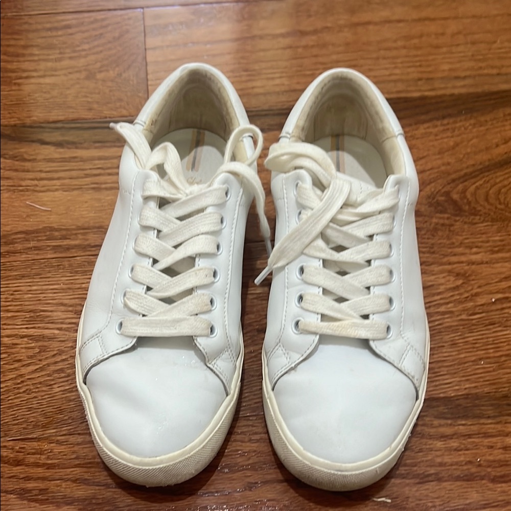Sam Edelman Classic White Lace-Up Sneakers